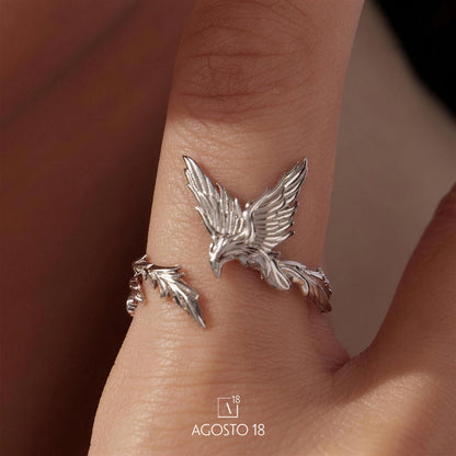 Anillo Plata S925 Fénix Plateado – así se ve puesto