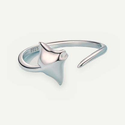 Anillo Plata S925 Mantarraya – detalle