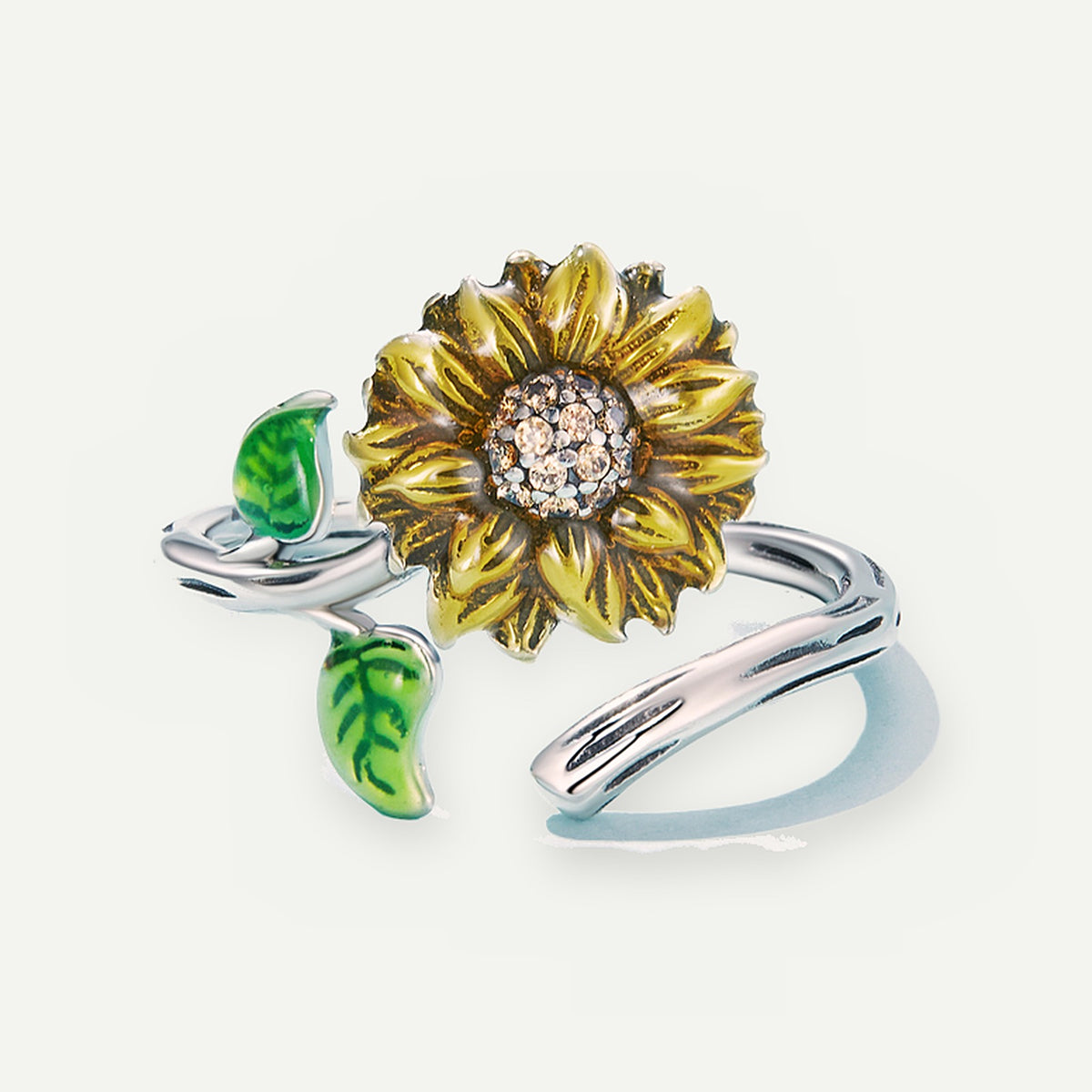 Anillo Plata S925 Girasol – detalle