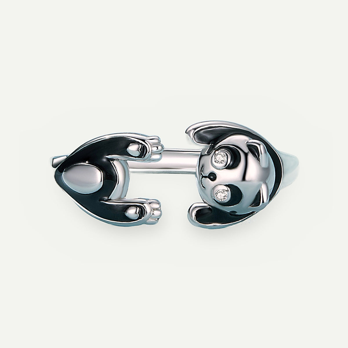 Anillo Plata S925 Panda – detalle