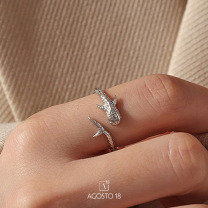 Anillo Plata S925 Tiburón Ballena – así se ve puesto