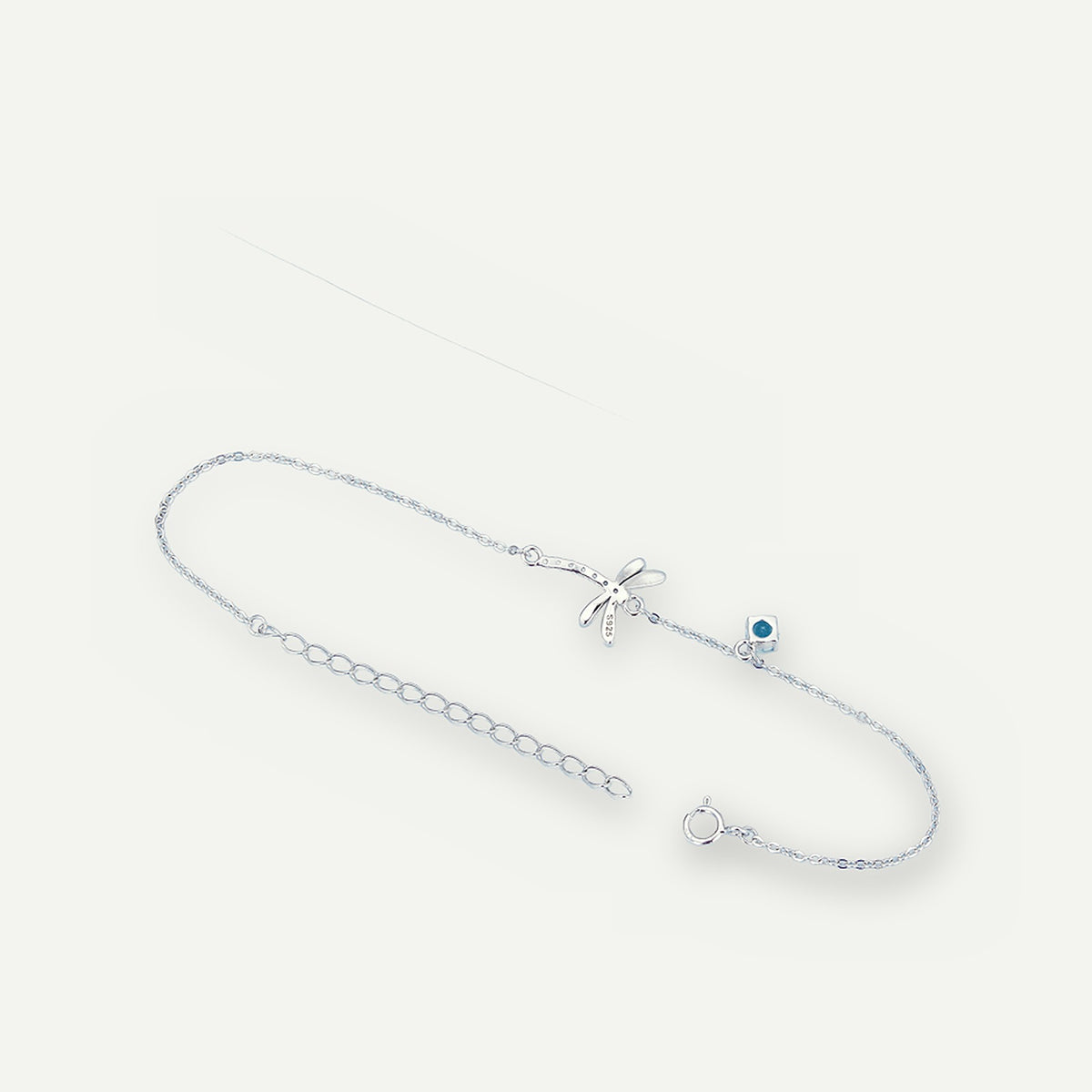 Pulsera Plata S925 Libélula – detalle