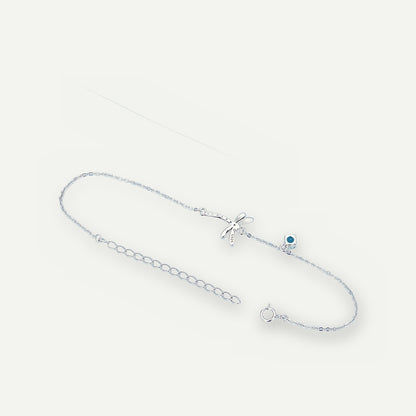 Pulsera Plata S925 Libélula – detalle