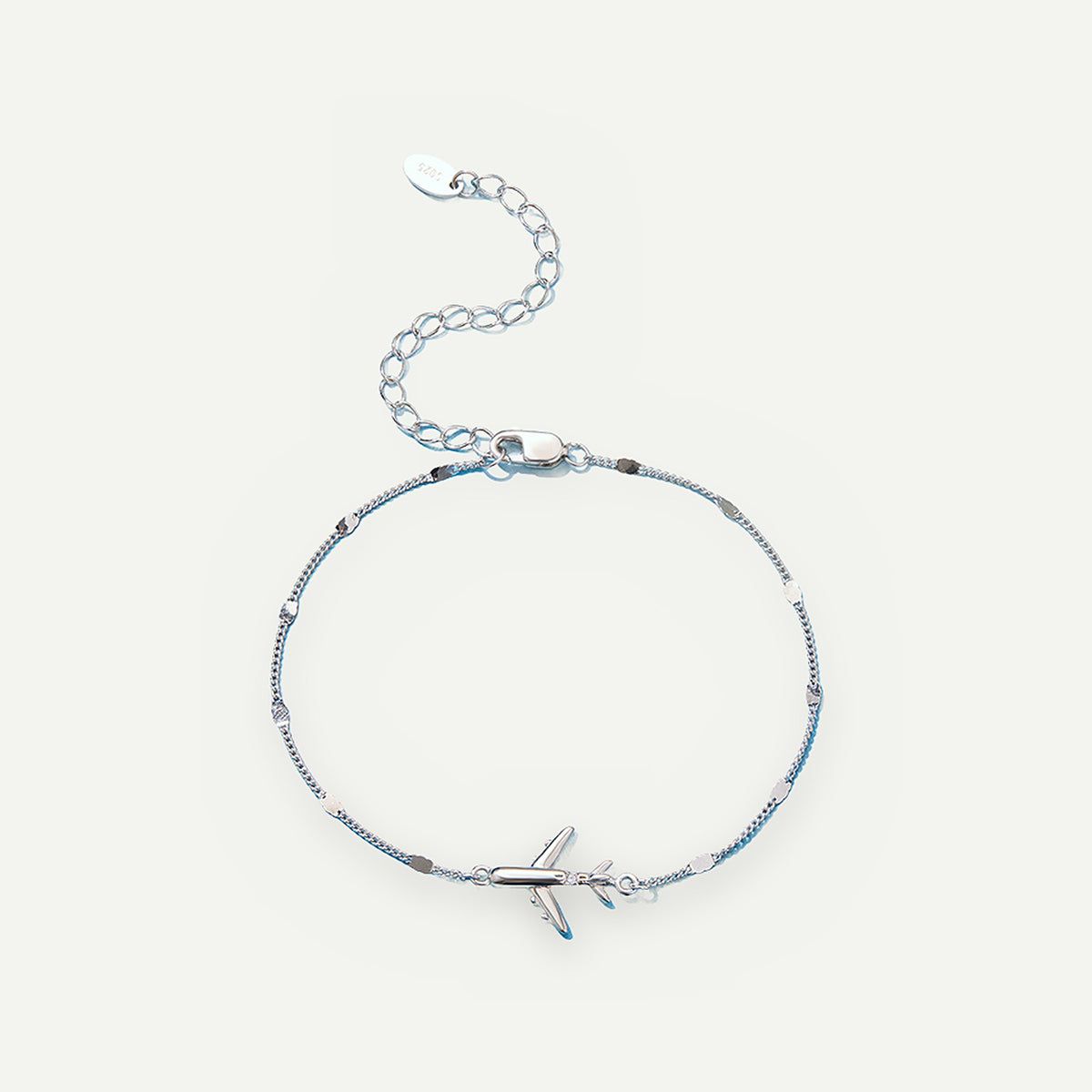 Pulsera Plata S925 Avión – detalle