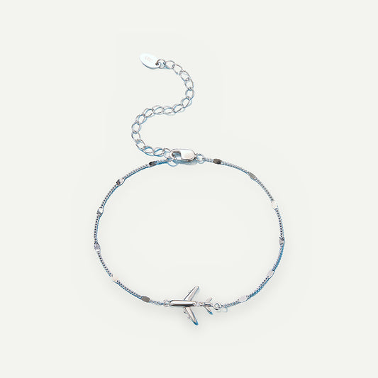 Pulsera Plata S925 Avión – detalle