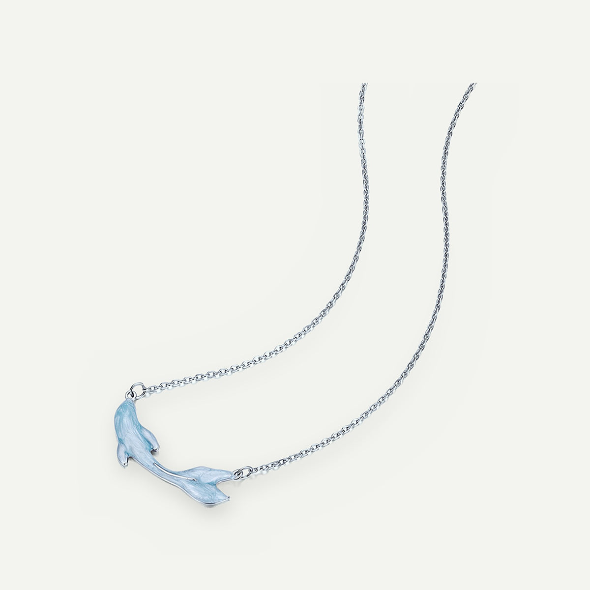 Collar Plata S925 Pez Azul – detalle