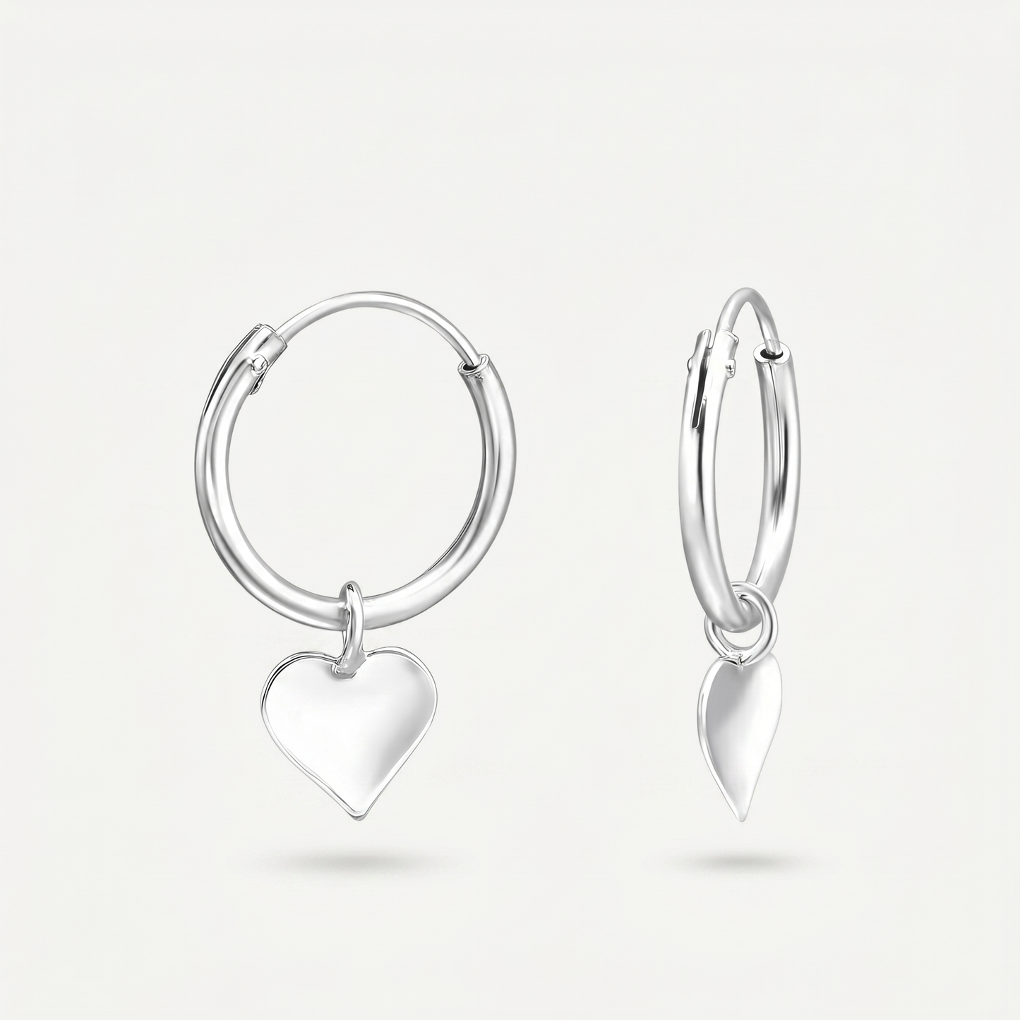 Aretes Corazón Plata S925