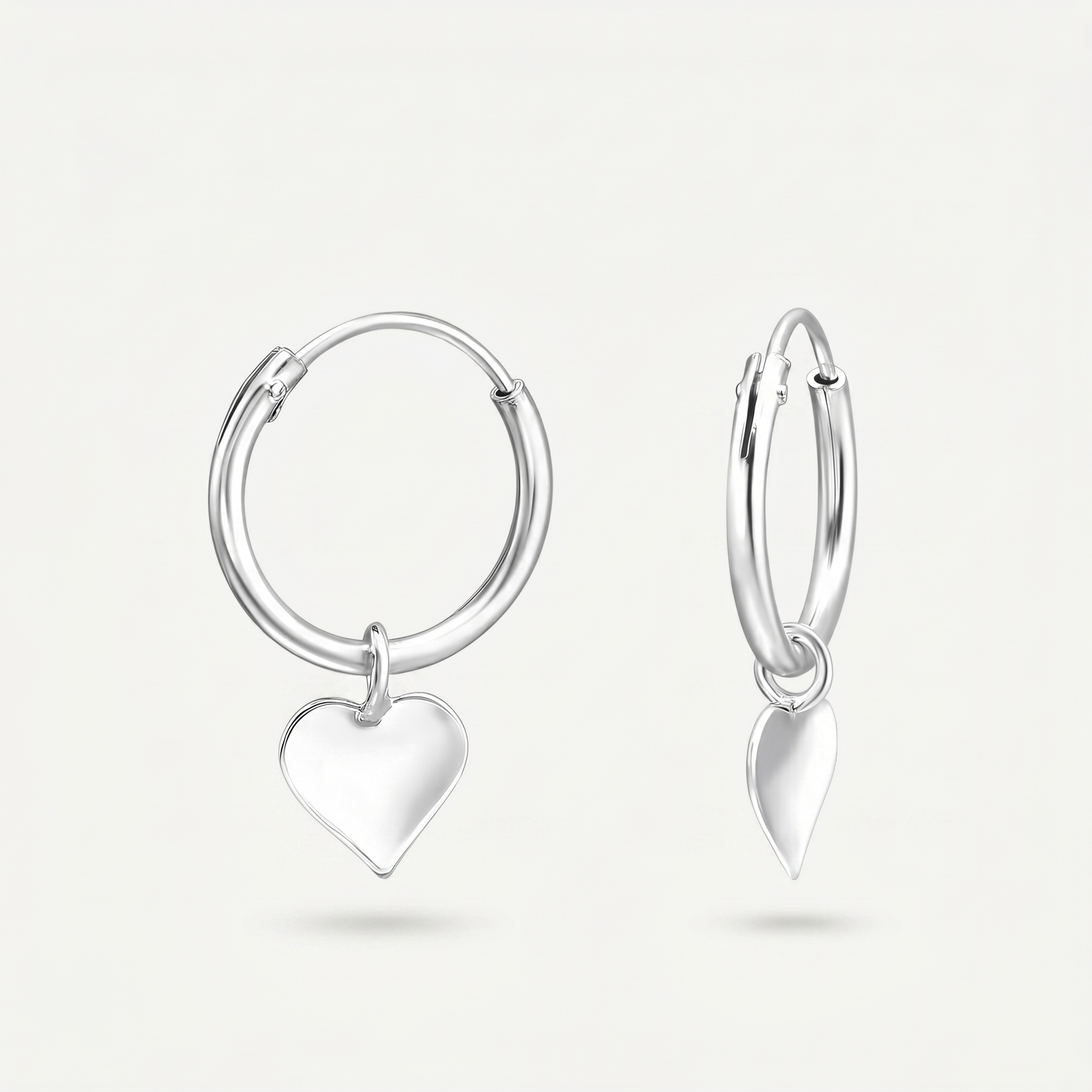 Aretes Corazón Plata S925