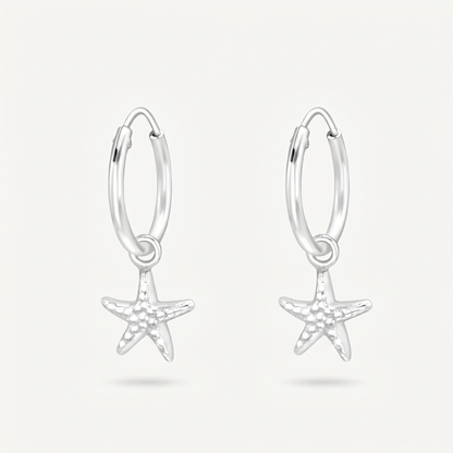 Aretes Estrella de Mar Plata S925