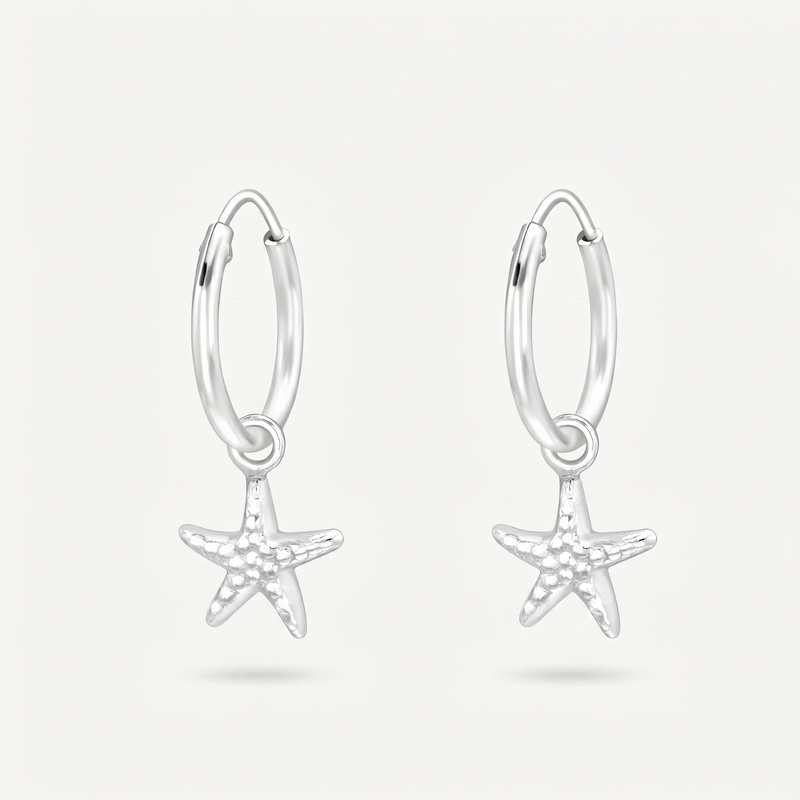Aretes Estrella de Mar Plata S925