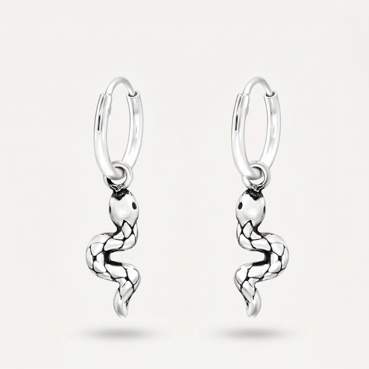Aretes Serpiente Plata S925