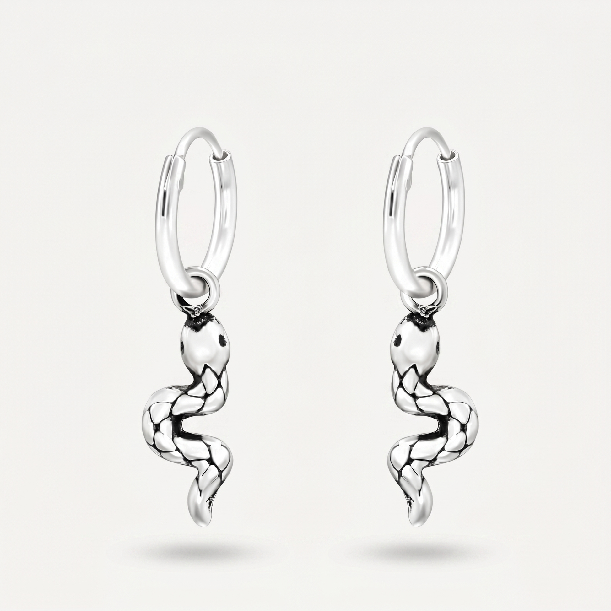 Aretes Serpiente Plata S925