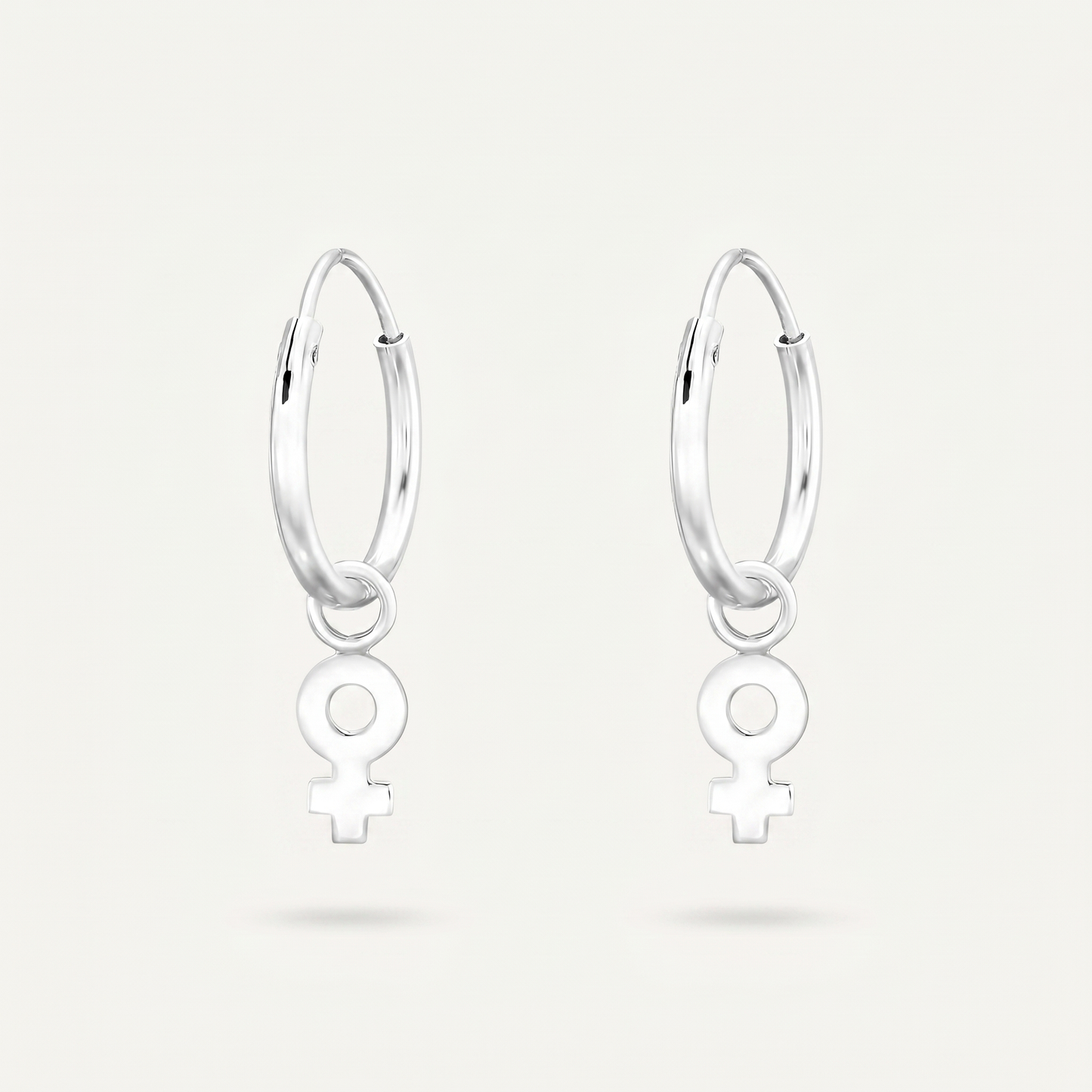 Aretes Símbolo Venus Plata S925