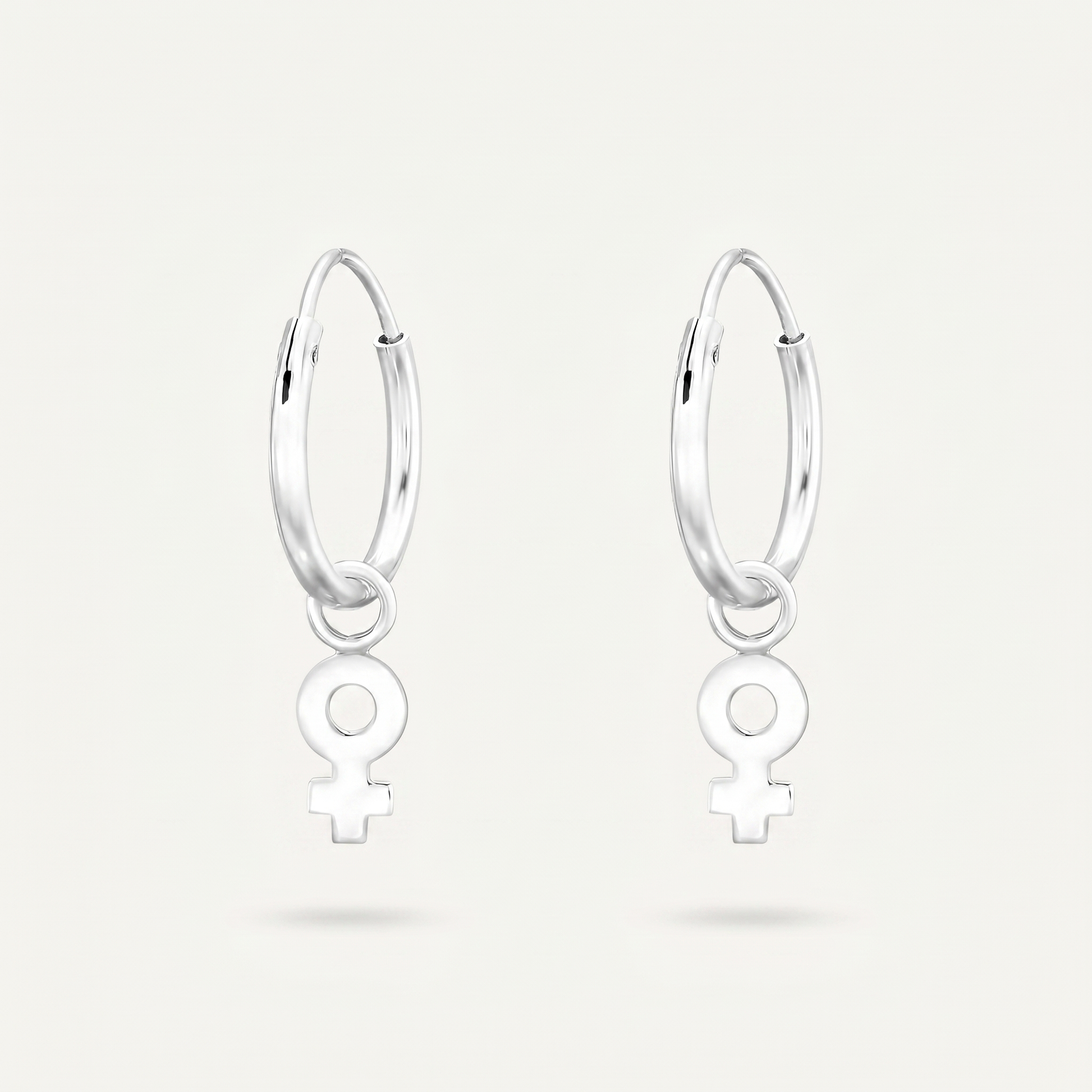 Aretes Símbolo Venus Plata S925