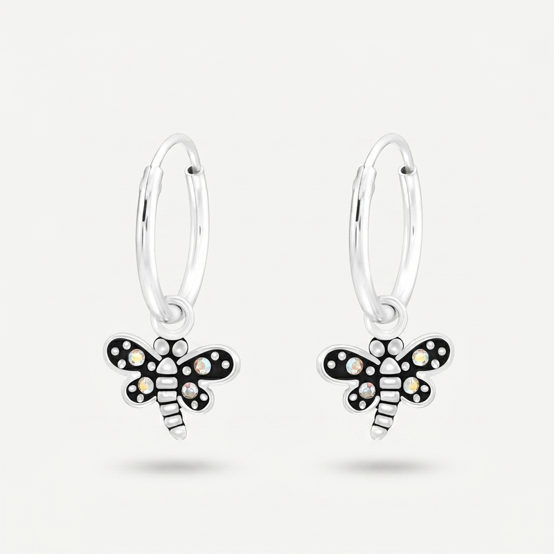 Aretes Libélula Plata S925