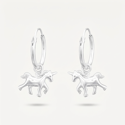 Aretes Unicornio Plata S925
