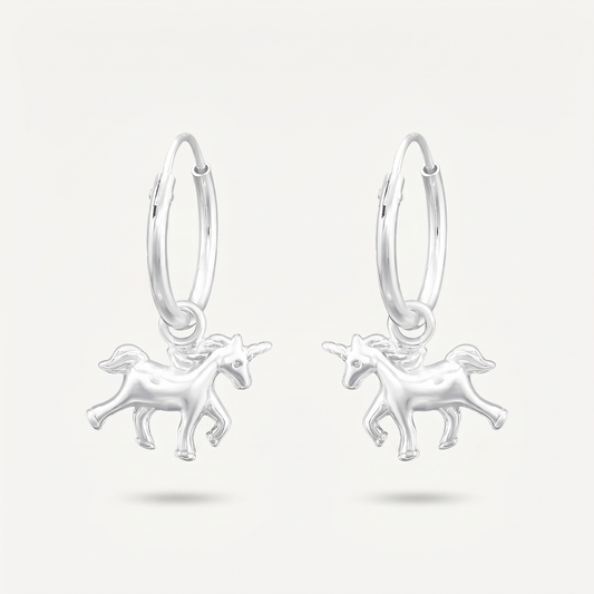 Aretes Unicornio Plata S925