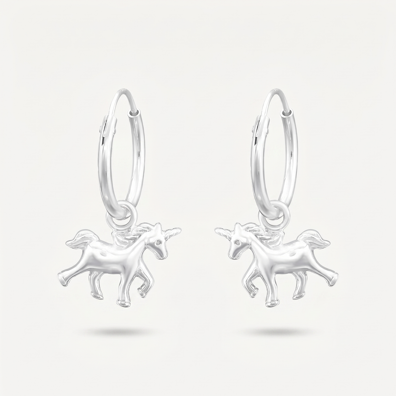 Aretes Unicornio Plata S925