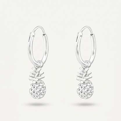 Aretes Piña Plata S925