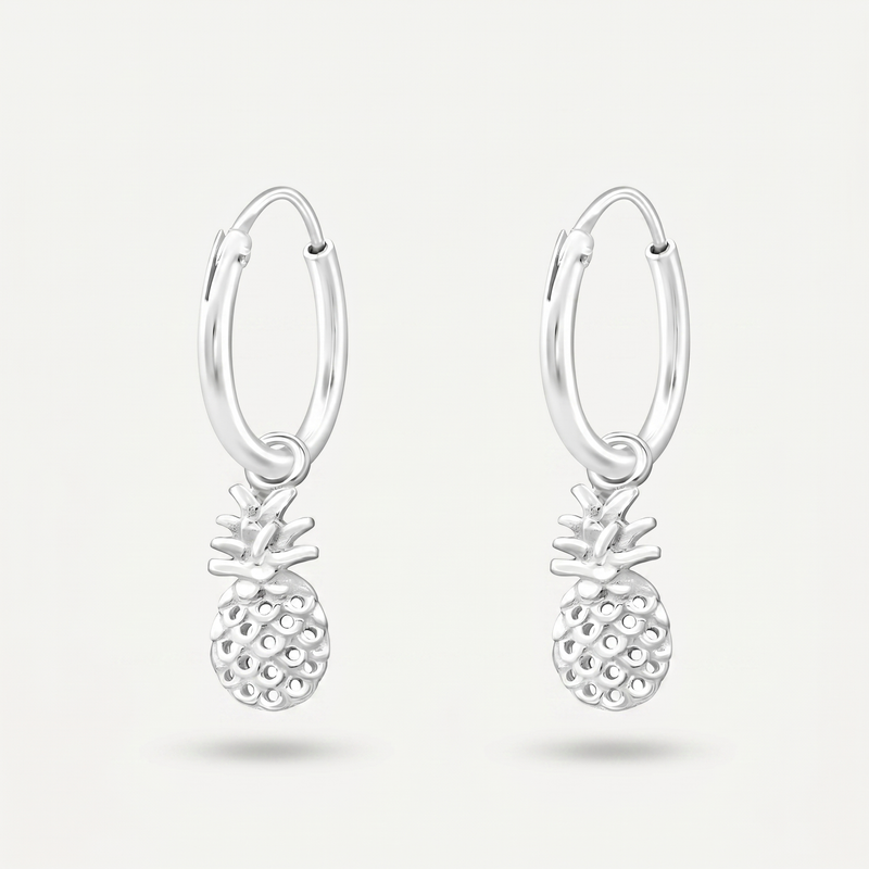 Aretes Piña Plata S925