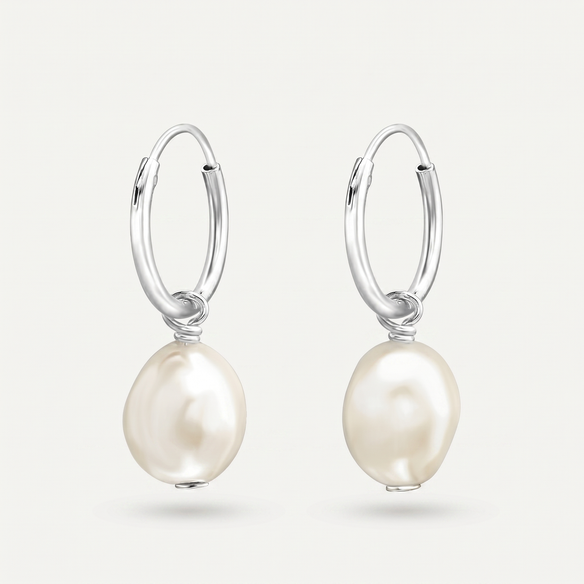 Aretes Perla Barroca Plata S925