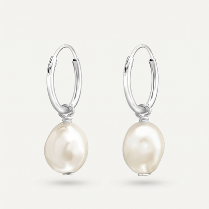 Aretes Perla Barroca Plata S925