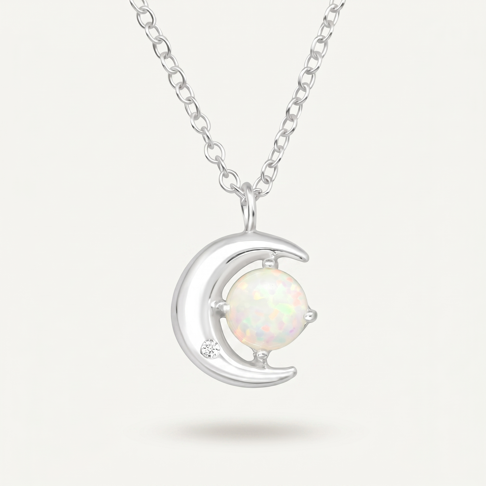 Collar Luna Ópalo Plata S925