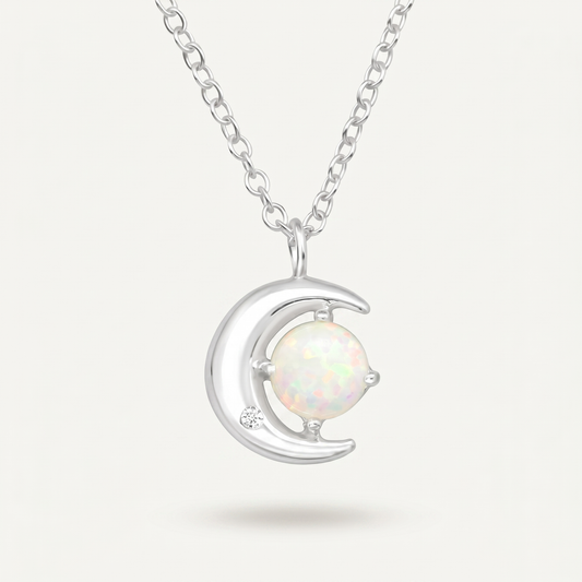 Collar Luna Ópalo Plata S925