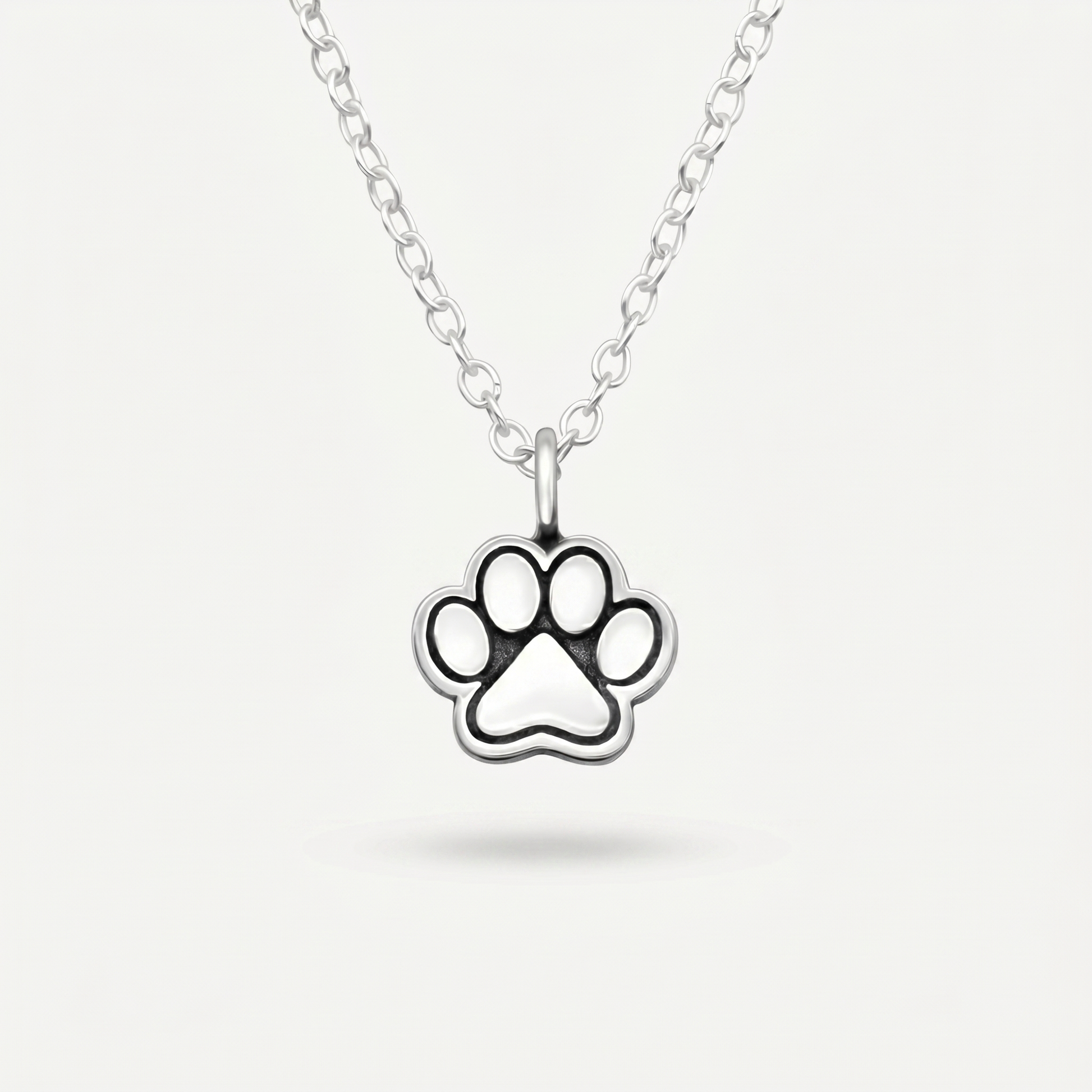 Collar Huella de Pata Plata S925