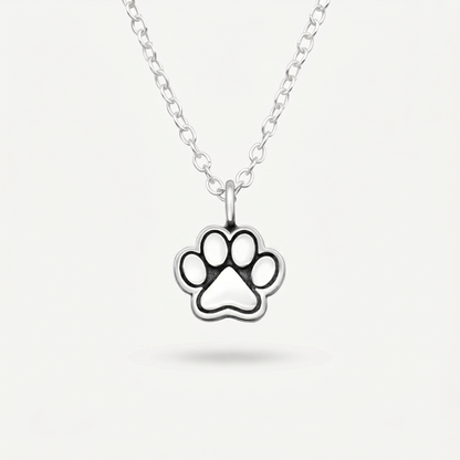 Collar Huella de Pata Plata S925