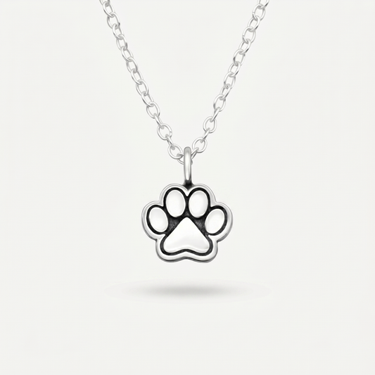 Collar Huella de Pata Plata S925