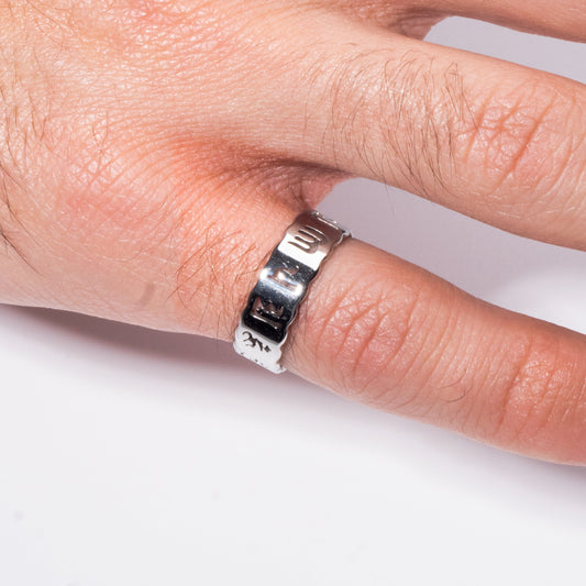 Anillo de Hombre - Futhark Plateado