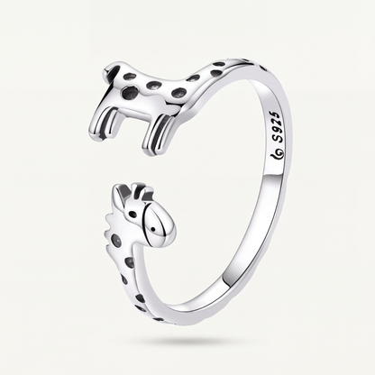 Anillo Plata S925 Jirafita Abrazo