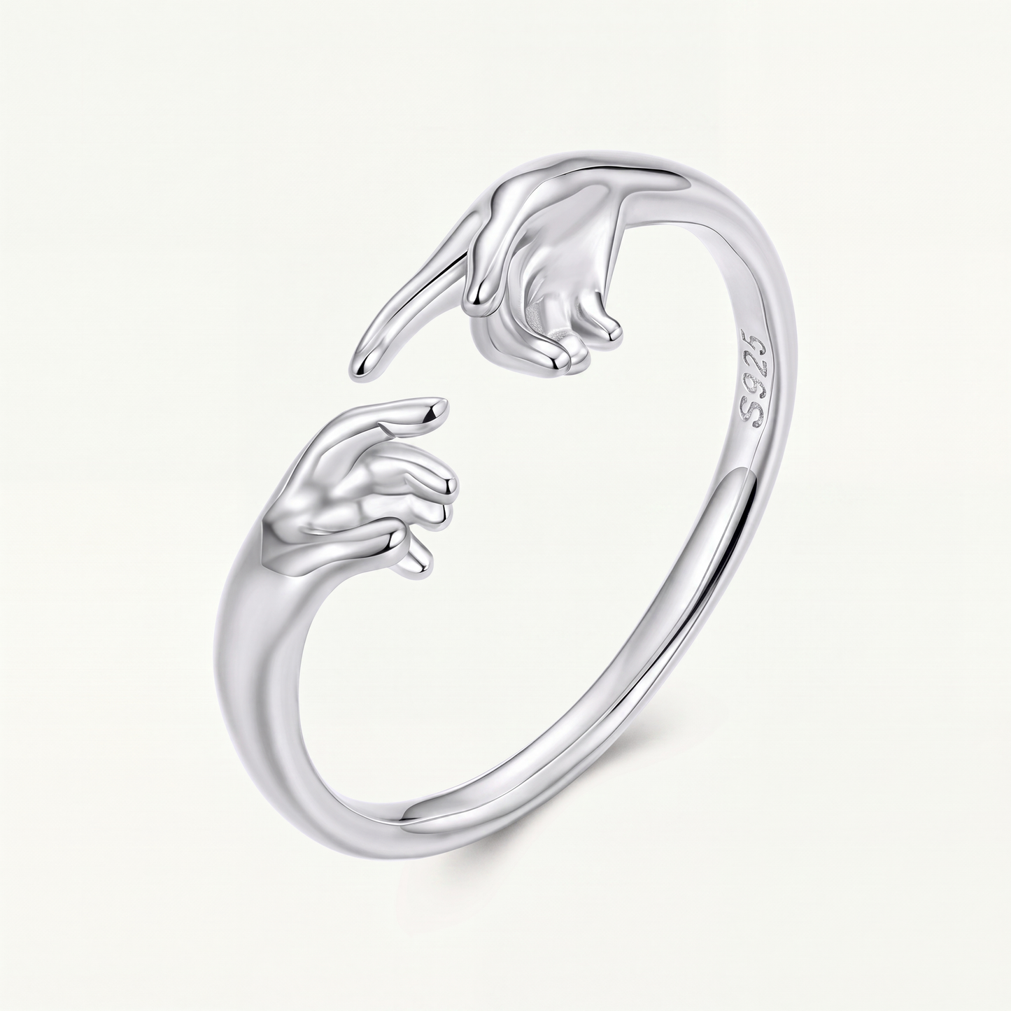 Anillo Plata S925 Manos que se Buscan