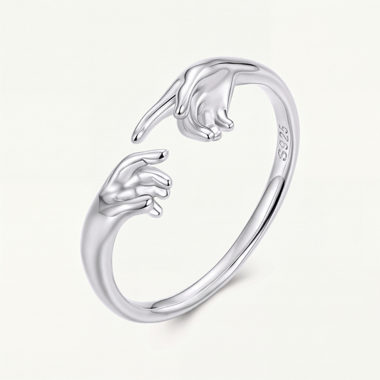 Anillo Plata S925 Manos que se Buscan