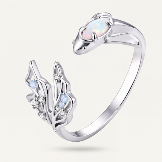 Anillo Plata S925 Delfín Ópalo