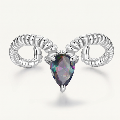 Anillo Plata S925 Carnero Aries Místico