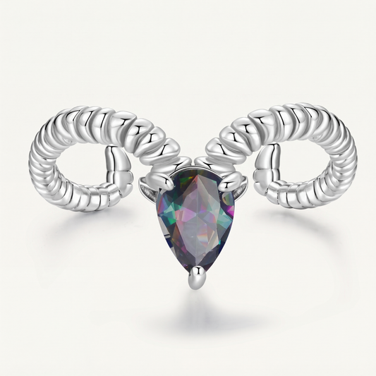 Anillo Plata S925 Carnero Aries Místico