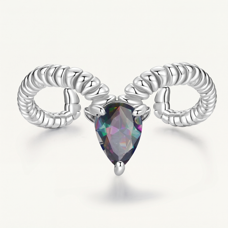 Anillo Plata S925 Carnero Aries Místico