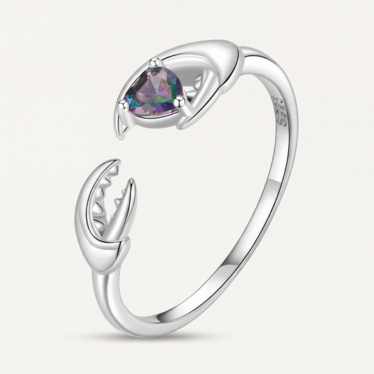 Anillo Plata S925 Pinzas de Cangrejo