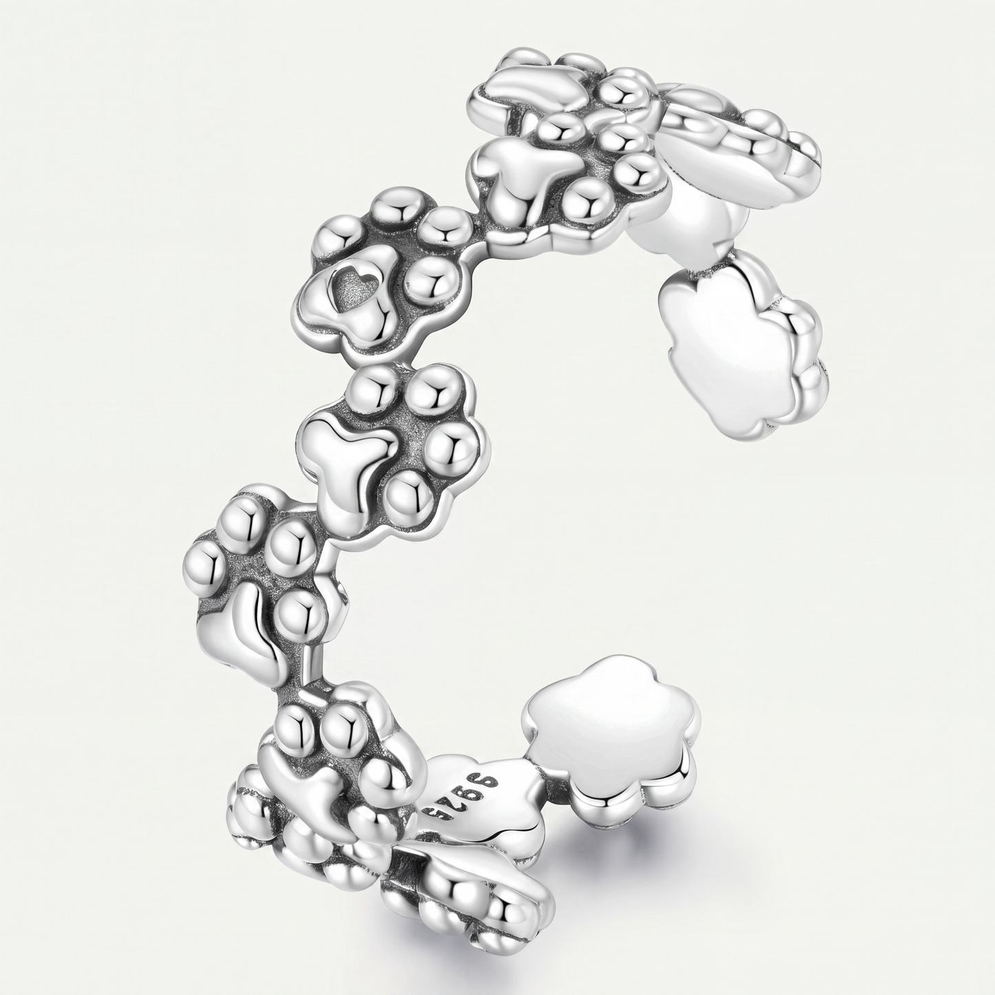 Anillo Plata S925 Patitas Huellas