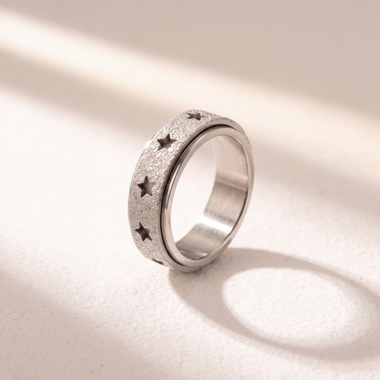 Anillo Deslizante Estrellas Aspero