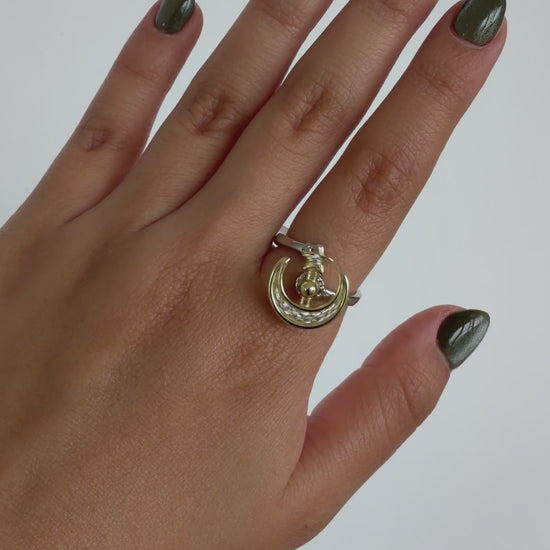 Anillo Anti-Estrés Julio Luzara — video del producto girando en la mano