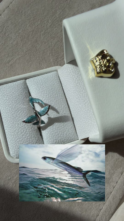 Anillo Plata S925 Pez Volador