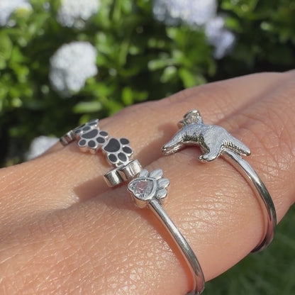 Anillo Plata S925 Huellitas Eternity