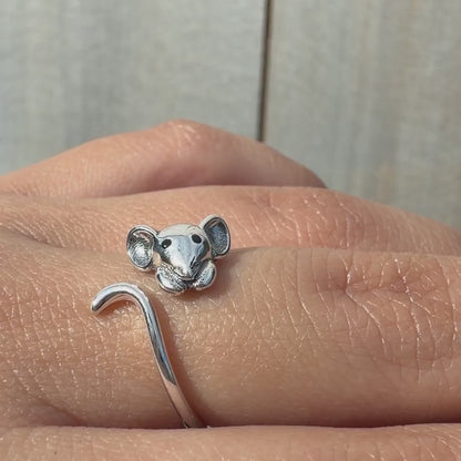 Anillo Plata S925 Ratoncito