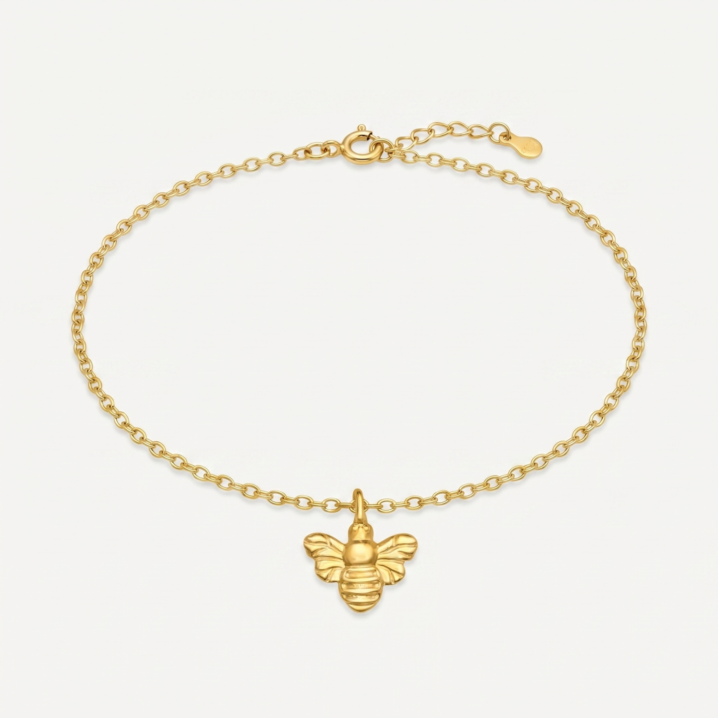 Tobillera Abeja Dorada Plata S925