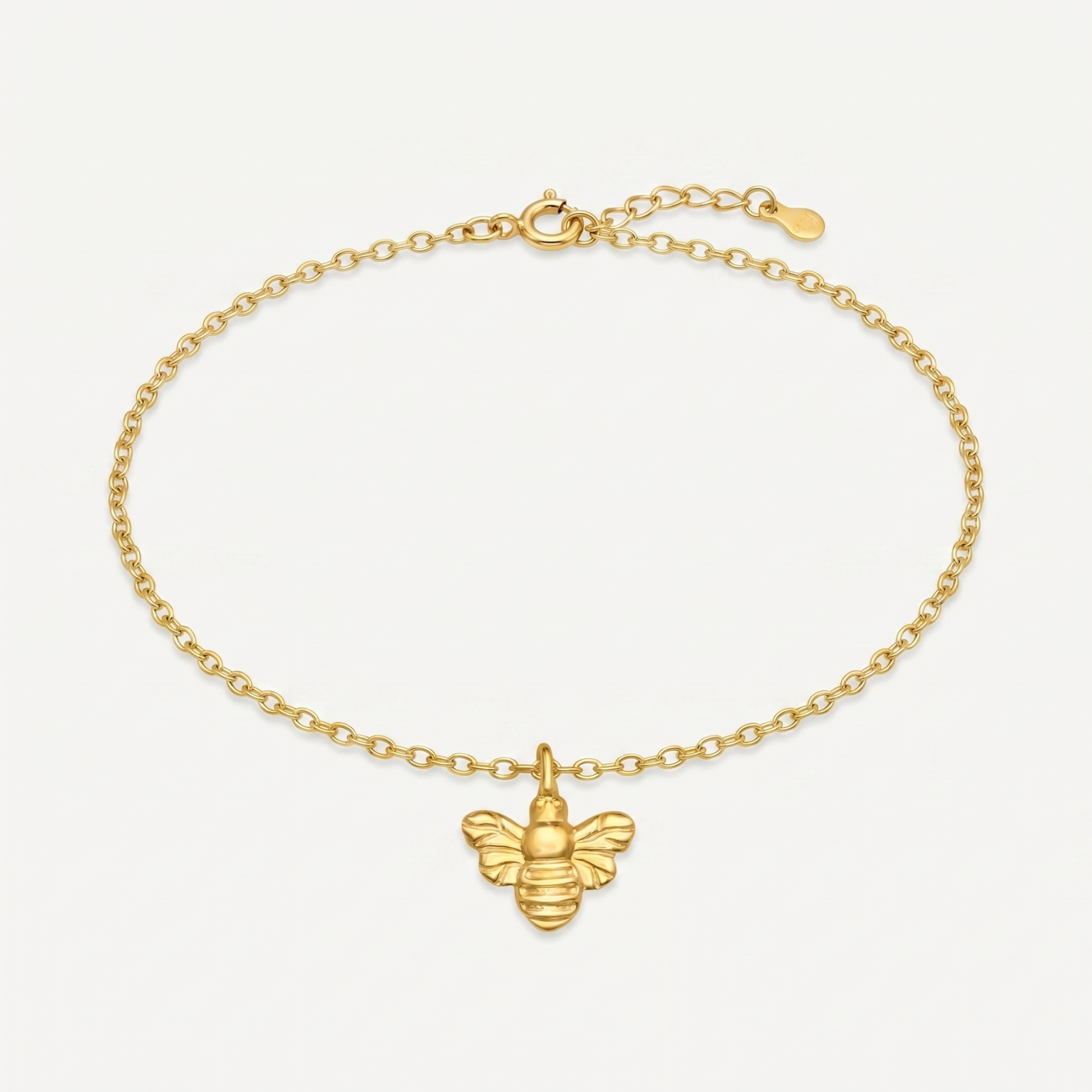 Tobillera Abeja Dorada Plata S925