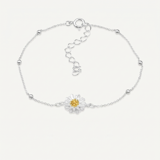Tobillera Margarita Plata S925